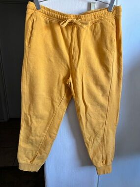 EUC Easy Standard Yellow Drawstring SweatPants, Size L